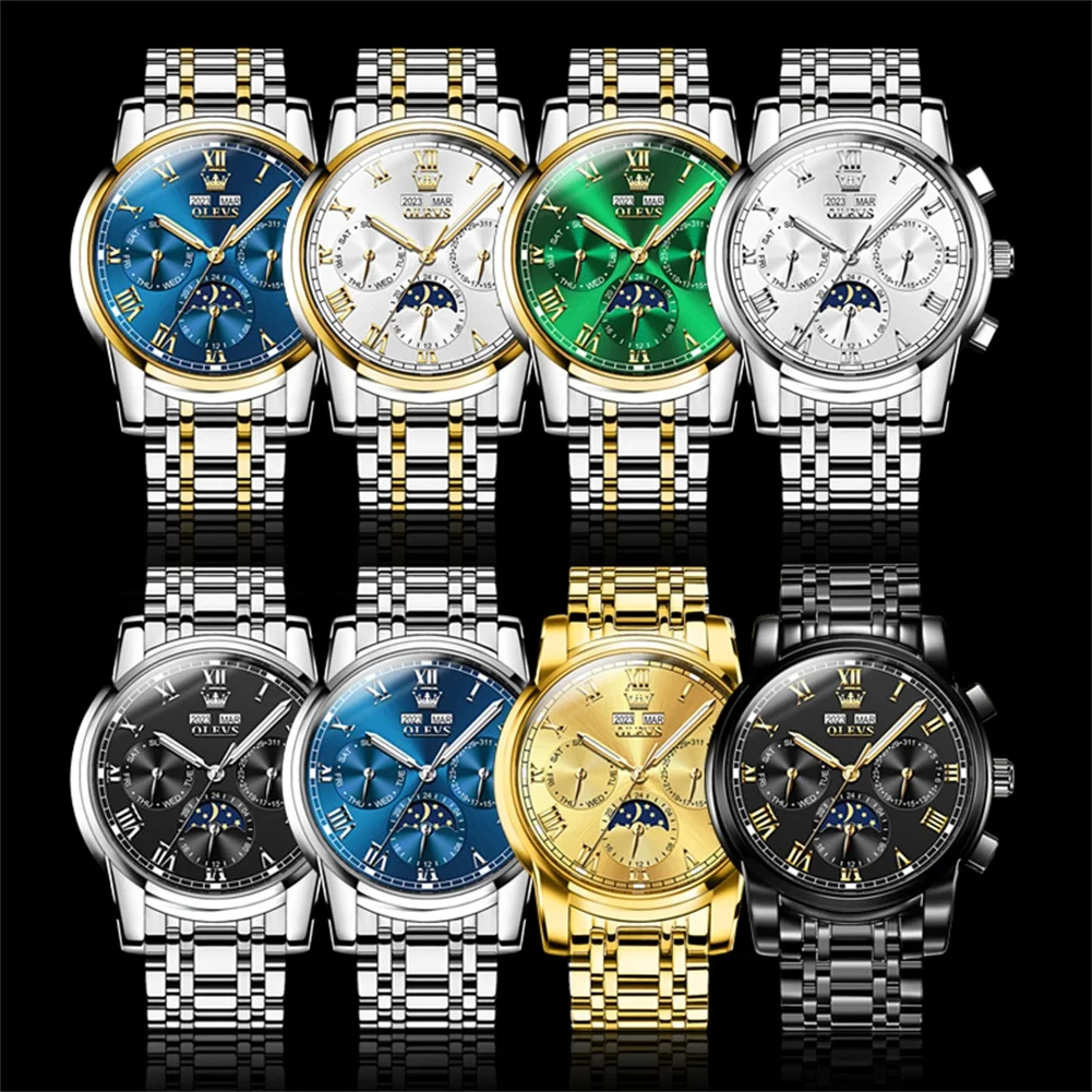 OLEVS 6699 7013 6692 6698 High Quality  Oem logo Fashion Sports Luminous Multifunctional Automatic Mechanical Watch for Man