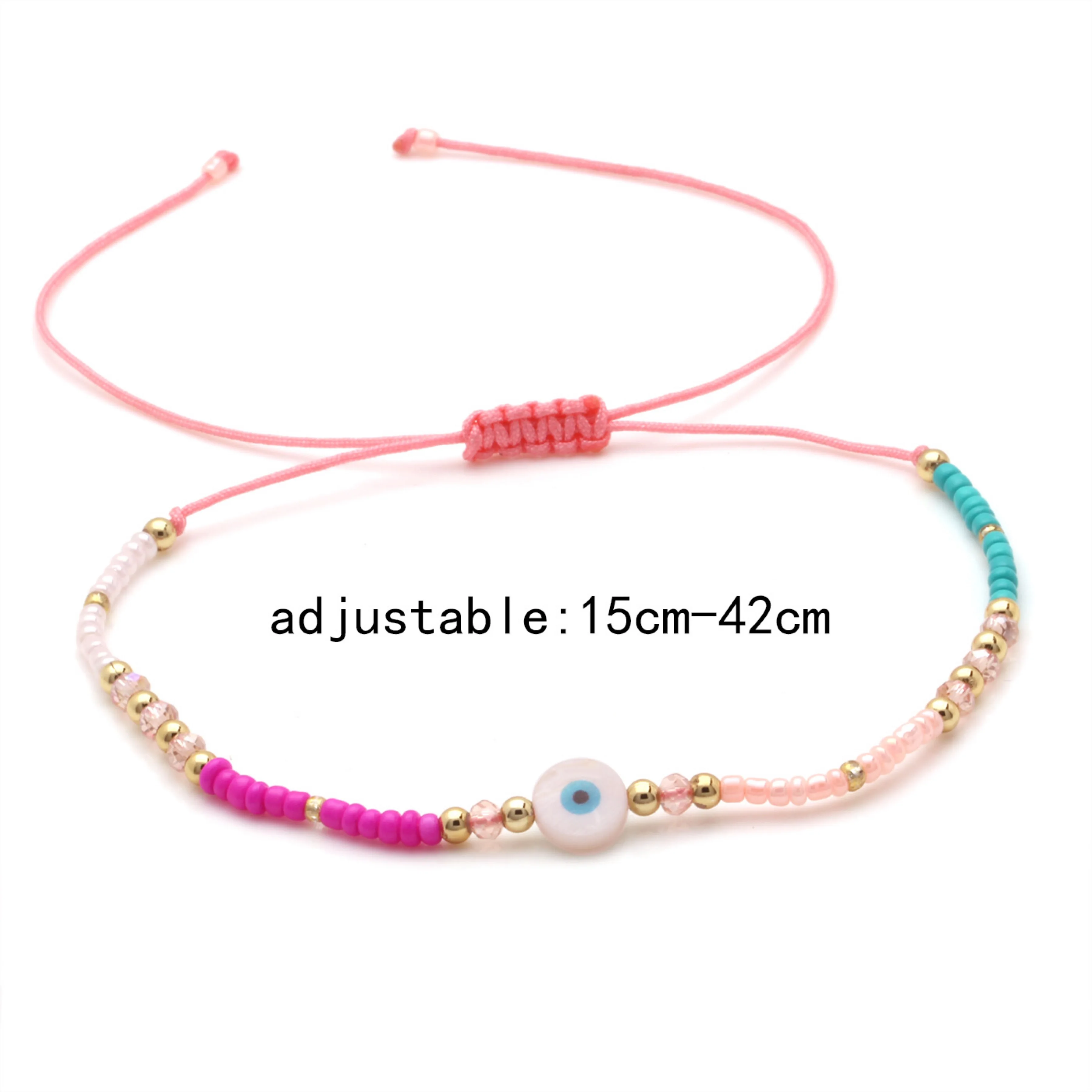 Devil Eye Anklet Boho Woven Friendship Seed Bead Anklet Jewelry Colorful Handmade Anklet bracelet