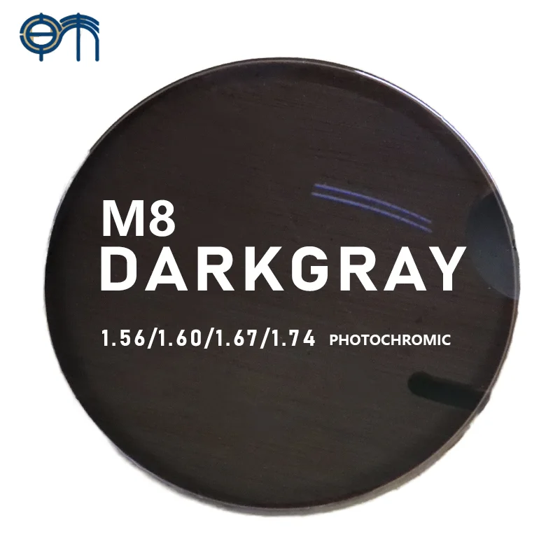 High Quality Blue Cut Dark Photochromic Single Vision SHMC Optical Lenses Anti-Scratch Resin Index 1.56/1.60/1.67/1.74