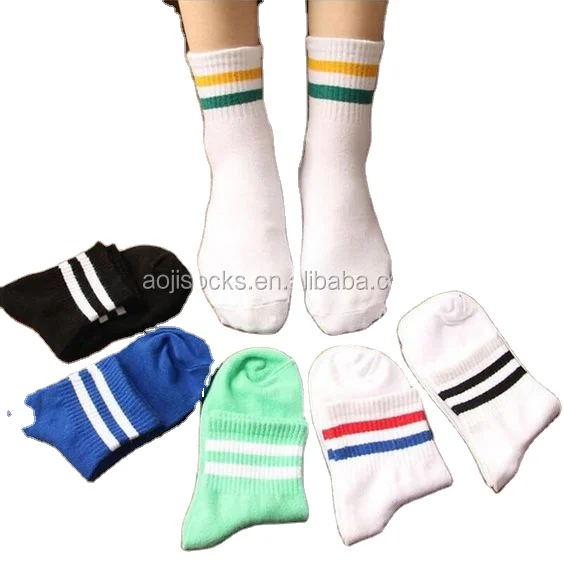 AJ1807 White High Quality Wholesale Custom Cotton Sexy Japan Teen Young School Girl Tube Socks