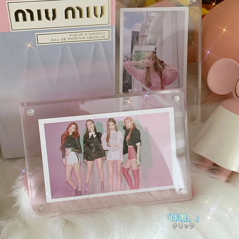 Wholesale Modern 4x6 Mini Clear Acrylic Photo Frame For Picture Instax Desktop Display Crystal Lucite Picture Frames Block