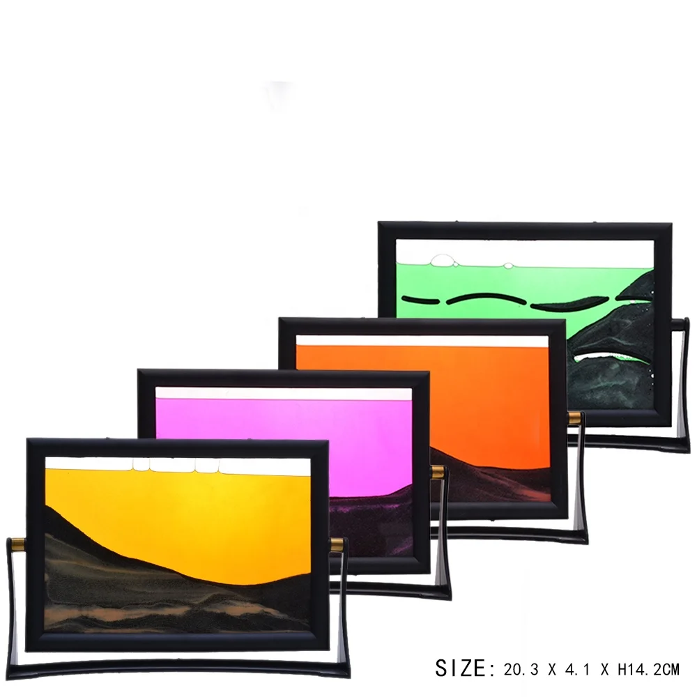 
dynamic sand picture flowing desktop art toys voted best gift colored liquid Moving sand art 