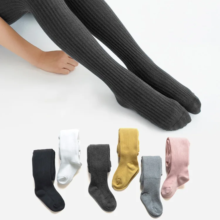 wholesale plain colors cotton tights, cheap price solid color baby cotton tights (1600402011524)