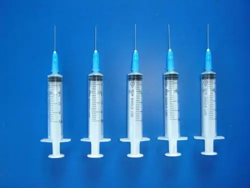 
Medical disposable syringe with needle 