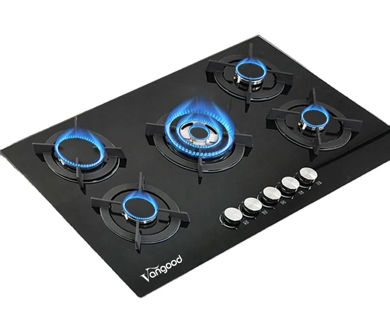 Quality Low Wholesale Price Cooking 5 Burners Built In Hob Electronic Pulse Ignition Gas Stove