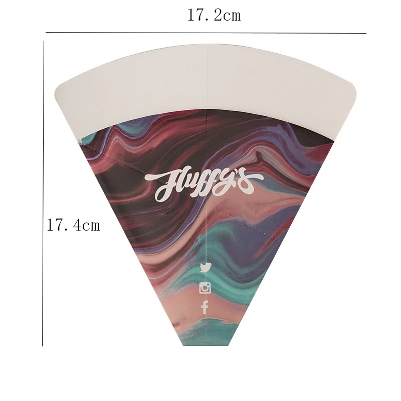 Wholesale promotion cone shape waffle packaging takeaway waffle box