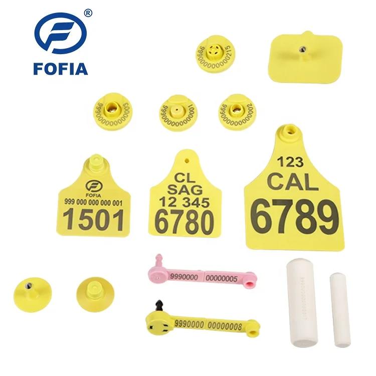 T921 animal ear tag yellow goat ear tag high quality RFID TPU for sales cattle gps tracking ear tags price
