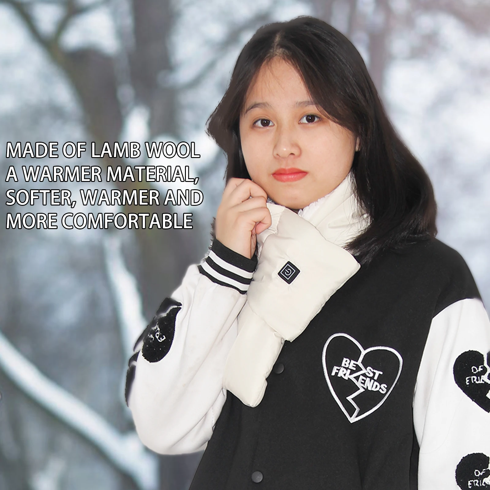 Зимний шарф с подогревом женский шарф с подогревом шарф с USB подогревом