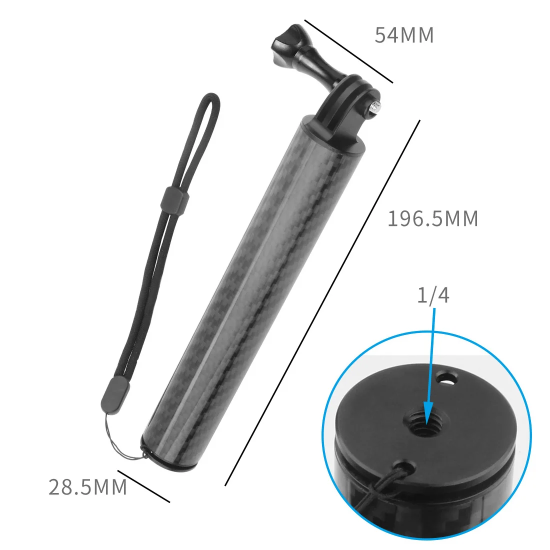 Селфи-палка из углеродного волокна для GoPro 9 8 Стабилизатор камеры рычаг GoproMax Insta360 ONE R EKEN