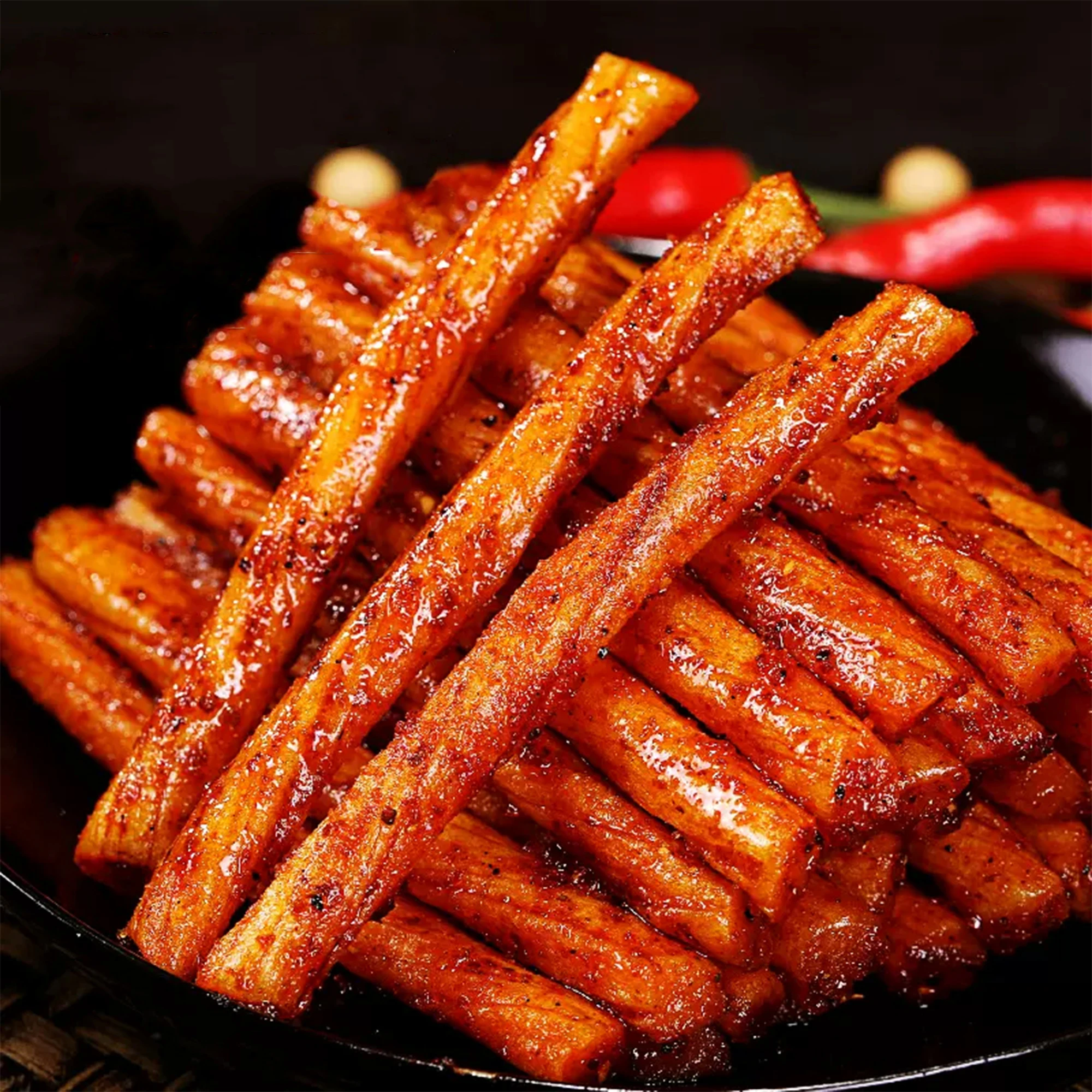 Chinese 70g Bagged Spicy Garlic Latiao Spicy Strips Chewy Bean Snacks Exotic Vegetarian Snacks