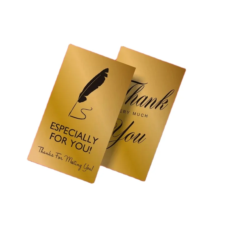 Low price custom 300g coated paper thank you card for small business