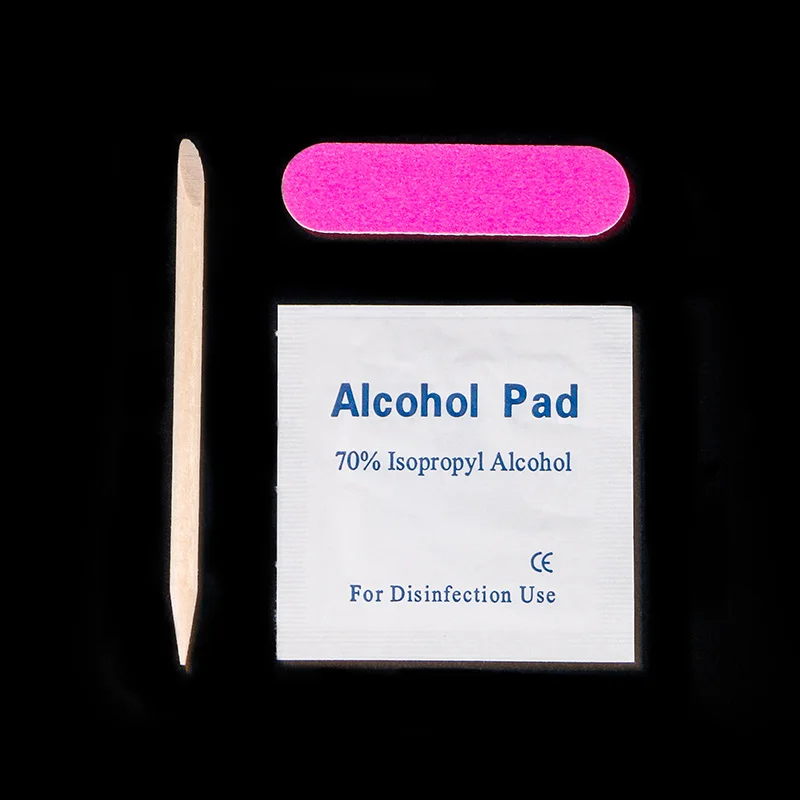 Destly Press On Nails Small Business Stickers Pusher Mini Files Alcohol Chips Press On Nails Tool Kit