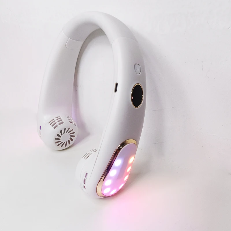 Air conditioner electric portable hanging semiconductor refrigerator cooling neck fan for outdoor sports fan