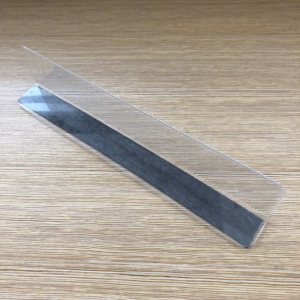Clear Plastic Shelf PVC L Shape Divider With Magnetic Strip For Retail