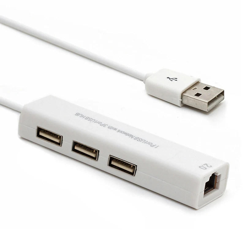 Адаптер USB к Ethernet с 3 портами USB HUB 2,0 RJ45 Сетевая карта Lan RTL8152 USB к Lan для Mac iOS Android ПК
