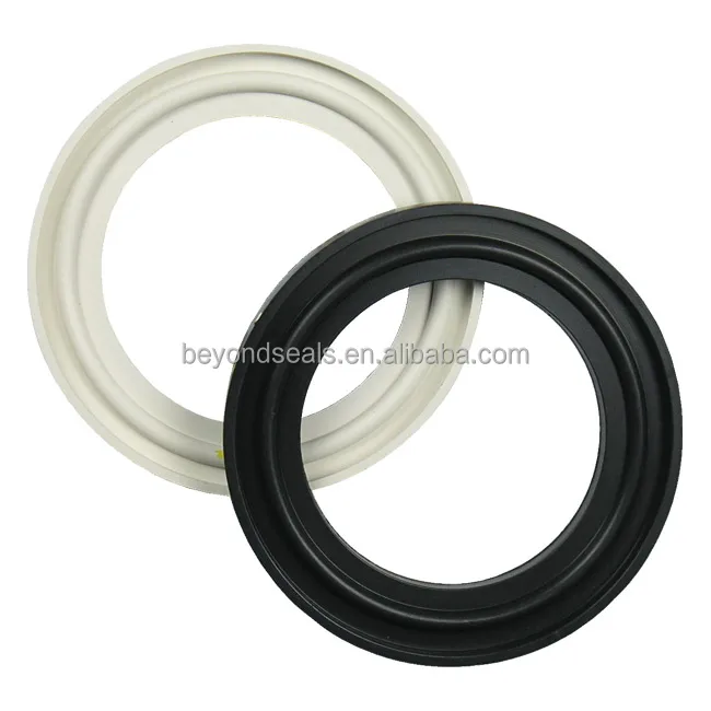Customized Unflanged And Flanged Sanitary  Seals PTFE EPDM NBR Silicone Rubber FKM Tri Clamp gasket