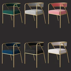 Modern Nordic Post Stools Soft Pu Leather Seat Milk Tea Shop Cushion Leisure Chair With Metal Legs