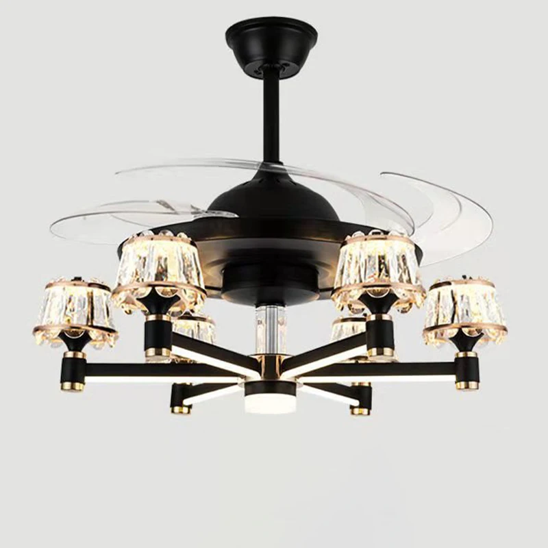 New Design Big Wind Modern Remote Control Adjustable LED Recessed Ceiling Lights with Fan