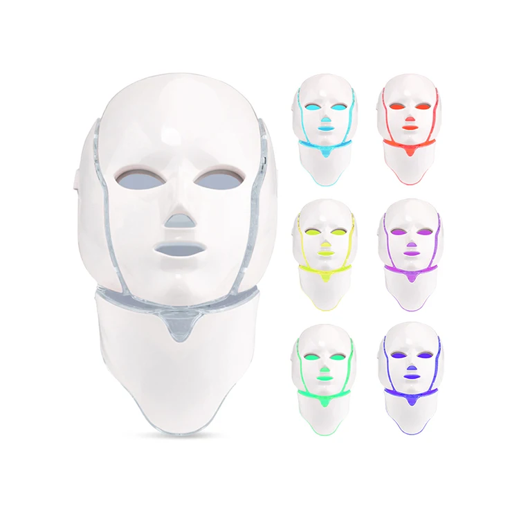 7 Colorful Photon Led Anti Agning Mask Therapy Face Beauty Facial Led Mask Massages 2022