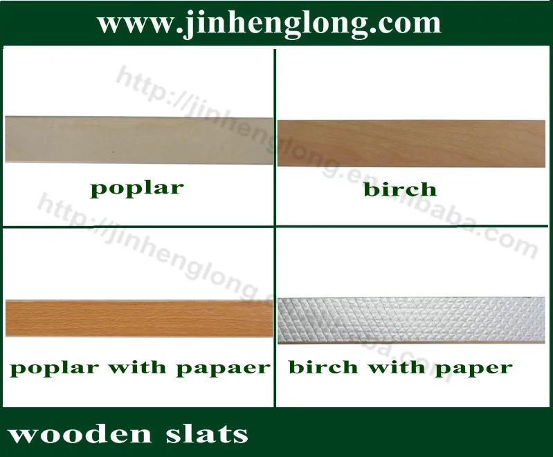 Bent wood  bed slats with cover paper
