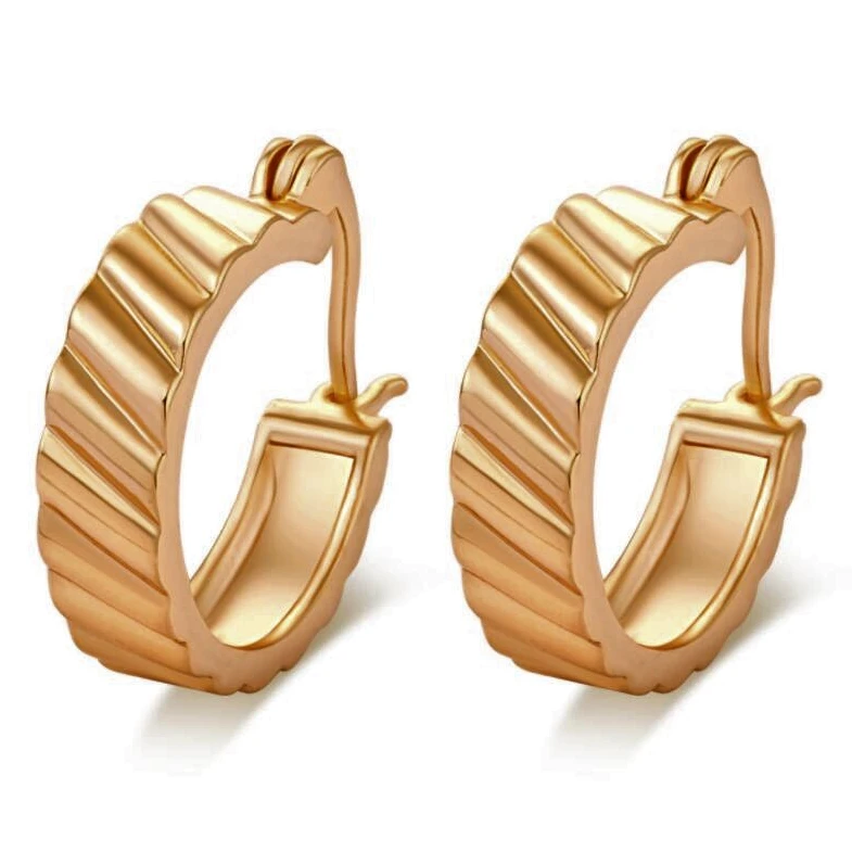 Exquisite gold plating earring women 925 sterling silver Jewelry  nickel lead free hypoallergenic hoops earrings