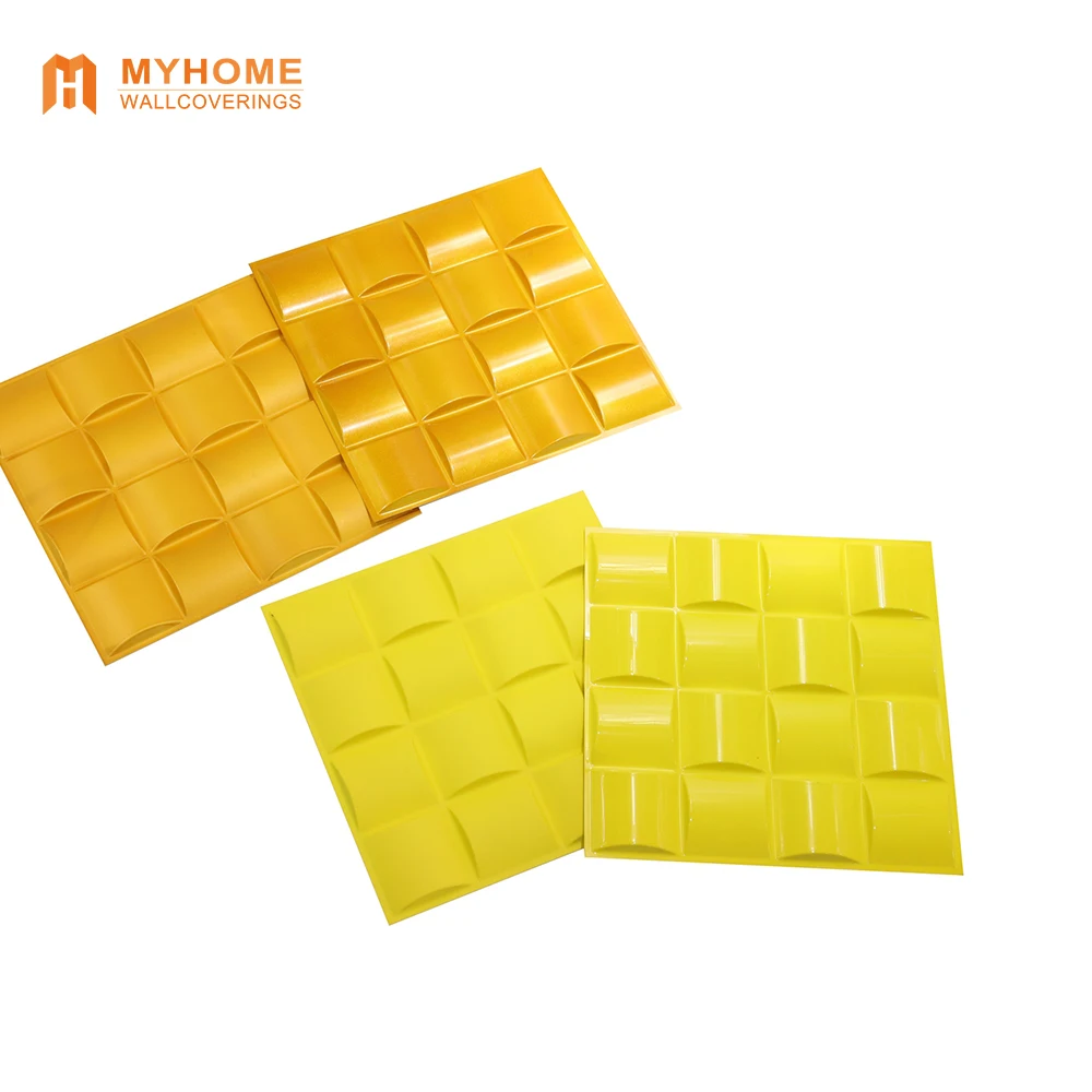 Popular Shining Gold Diamond Design Paneles Decorativos PVC 3D Wall Panel For Interior