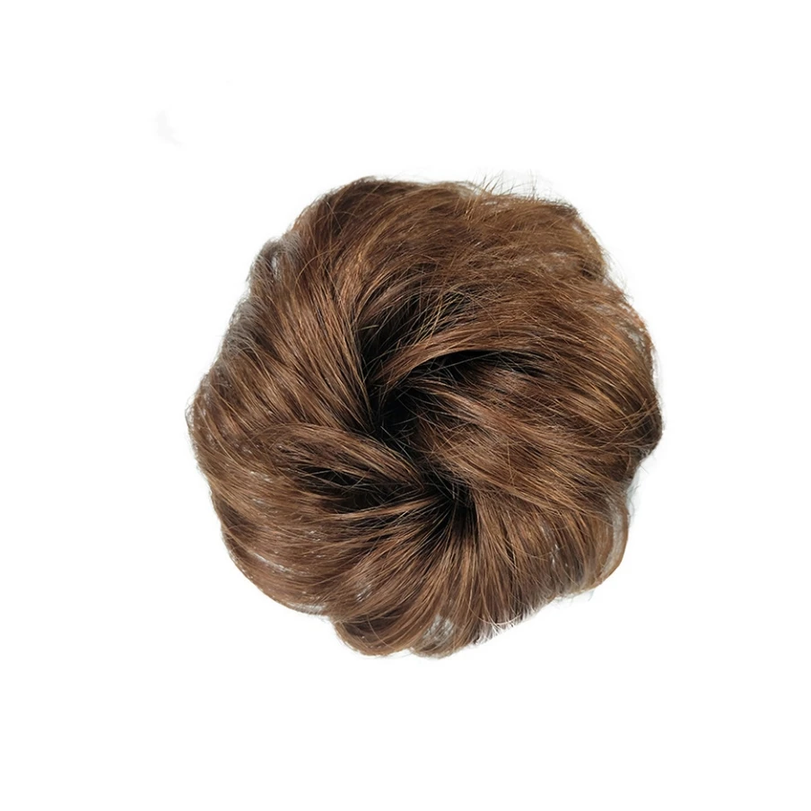 100% Human Hair Extensions  Beautiful Fashion Messy Hair Bun Scrunchies Dyed and Weaved Curly Wavy Messy Hair Bundles
