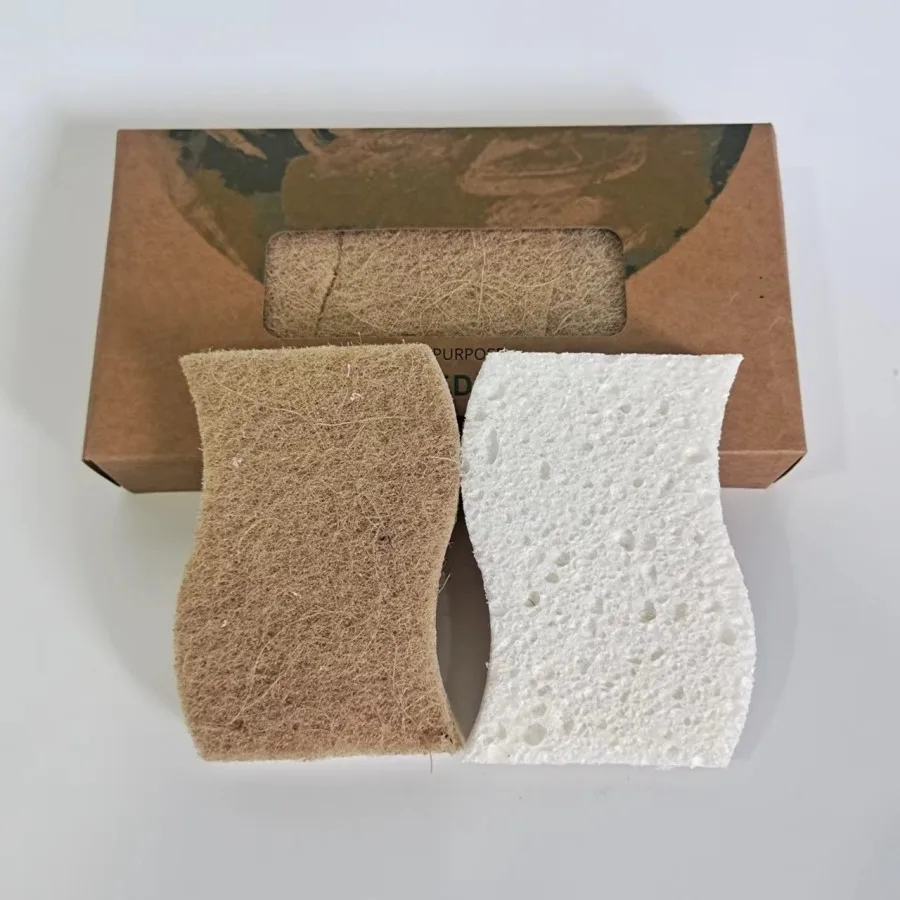 Natural Heavy Duty Scrubbing Cellulose Sponge Practical Cleaning Sponge Kitchen Eco Friendly Coconut Sponge