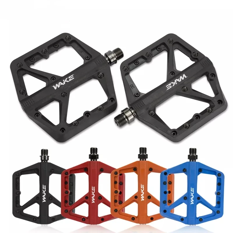 WAKE Pedal MTB Pedal Bearing Non-slip lightweight Nylon Fiber Pedal Suitable For BMX MTB 9/16 Inch