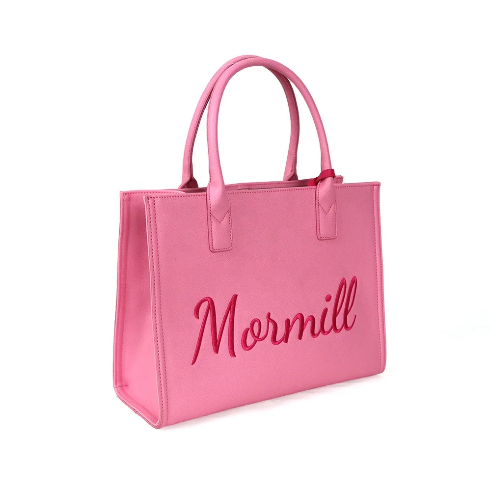 Wholesale Ladies Luxury Designer Handbag Famous Large Embroidery Logo Custom Tote Bag