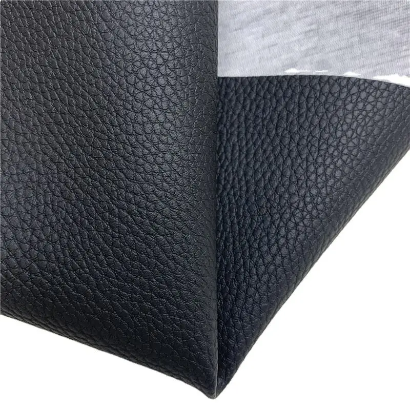 Faux leather Factory Supplier vinyl cuero sintetico knitted pvc leather upholstery leatherette for car seat cover