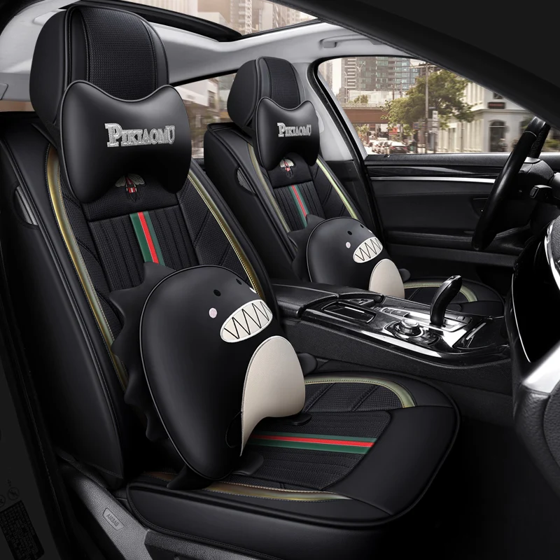 Professional R&D Manufacturer Universal Full Set Leather Cartoon Cute Car Seat Covers