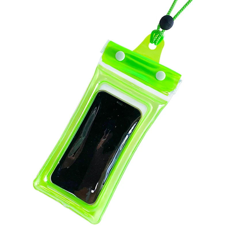 Customized Logo Swim Pvc Waterproof Cell Mobile Phone Bag Pvc Plastic Universal Floating Diving Waterproof Phone Case