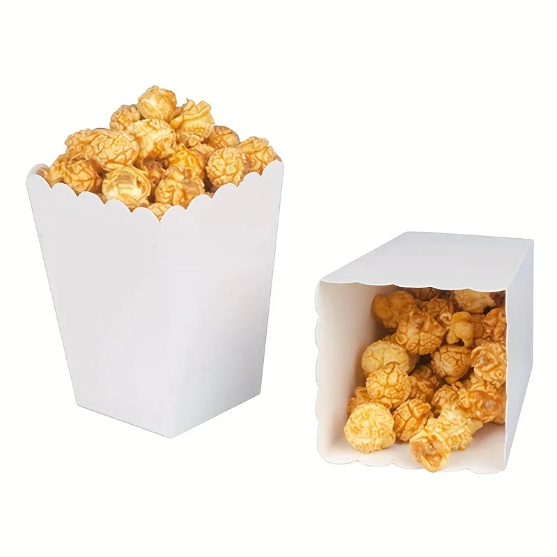 Wholesale Cheap Disposable Pop Corn Boxes Packaging Fashion Custom Printed Paper Popcorn Box