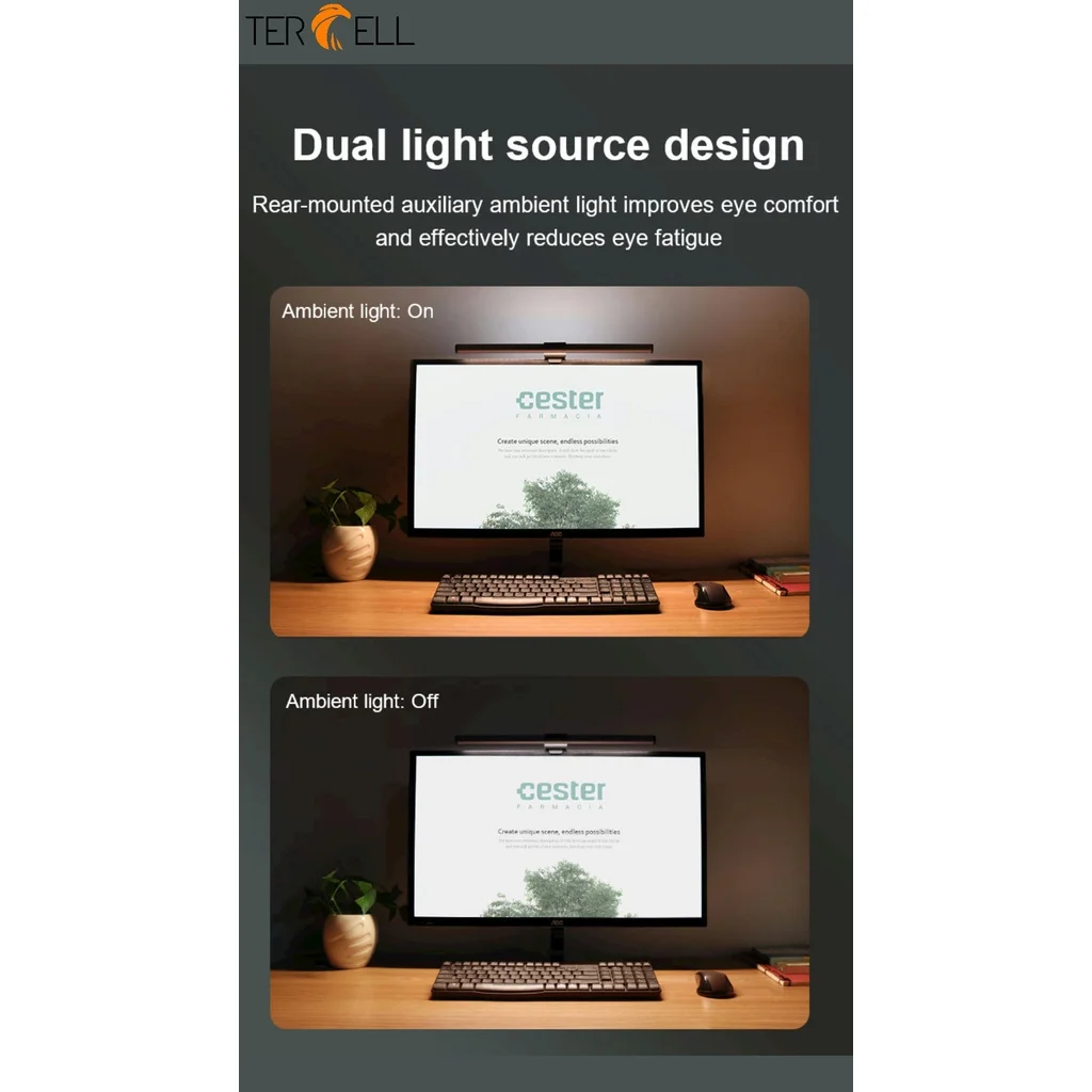 LED Monitor light lamp Screen bar light/dTouch control 3 Color adjustable Sterpness dimming/PC Computer Laptop LED Light Bar