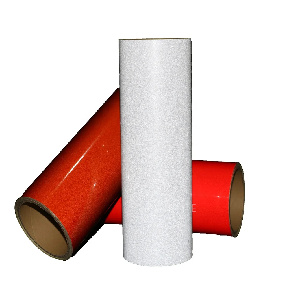 Manufacturer 3100  Glass Beads Retro Self Adhesive Vinyl Safety Sign Plotter cutting Reflective Sheeting Film Roll