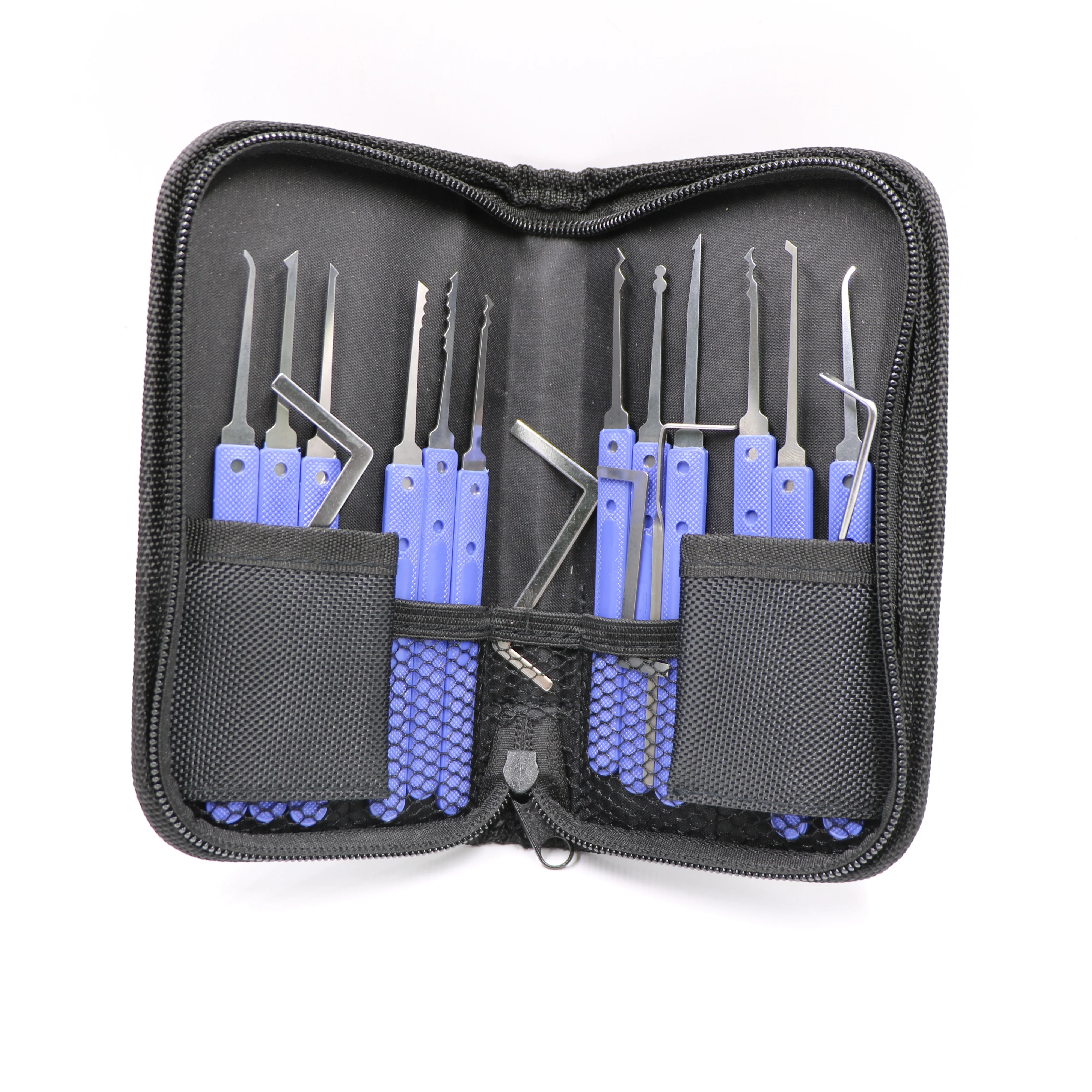 
Premium Practice 7 pin tubular Lock Picking Tools with 2 Transparent padlock 17 pcs lock pick set 