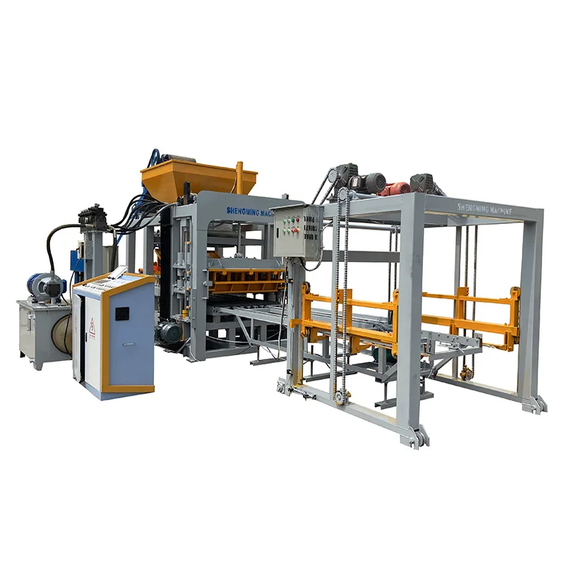 Hydraulic System Qt5-15 Automatic Block Making Machine Cement Hollow Block Production Line