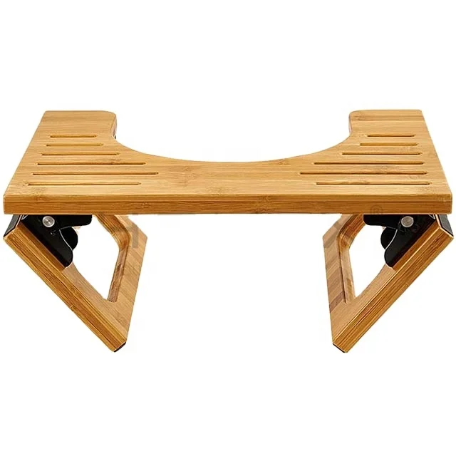 Бамбуковый стул для ванной комнаты, регулируемый бамбуковый портативный приседаемый горшок для дегации (1600222912998)
