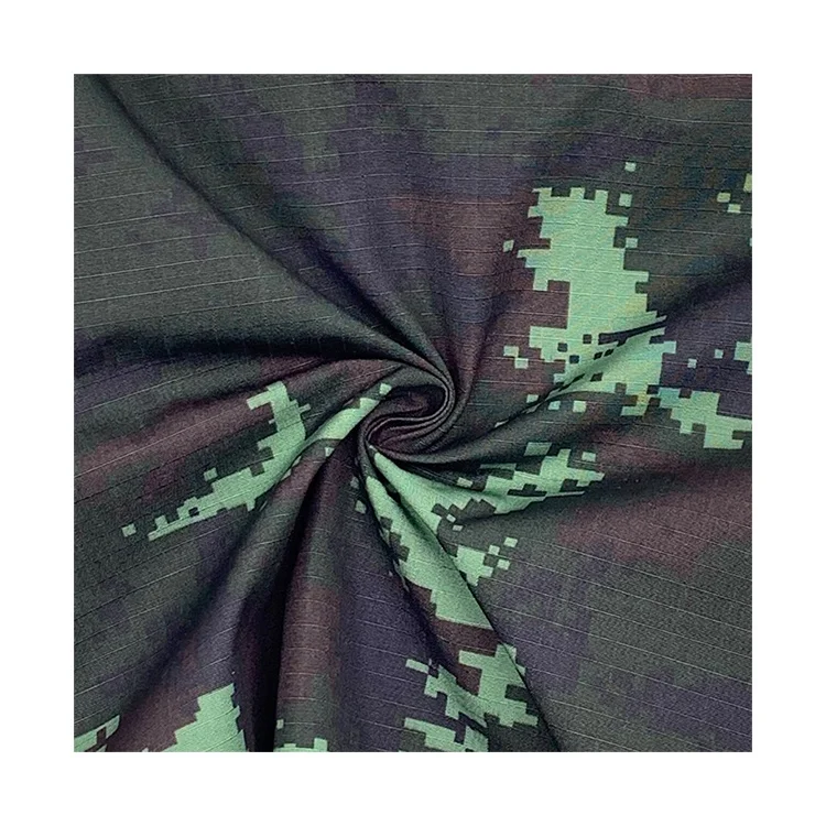 OEM ODM Waterproof Digital Camouflage Fabric 225GSM Cordura 50 Nylon 50 Cotton Ripstop Camouflage Tactical Uniform Fabric