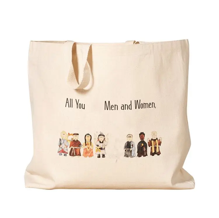 Высококачественная прочная 2021 Лидер продаж хлопковая Холщовая Сумка на шнурке с принтом на заказ