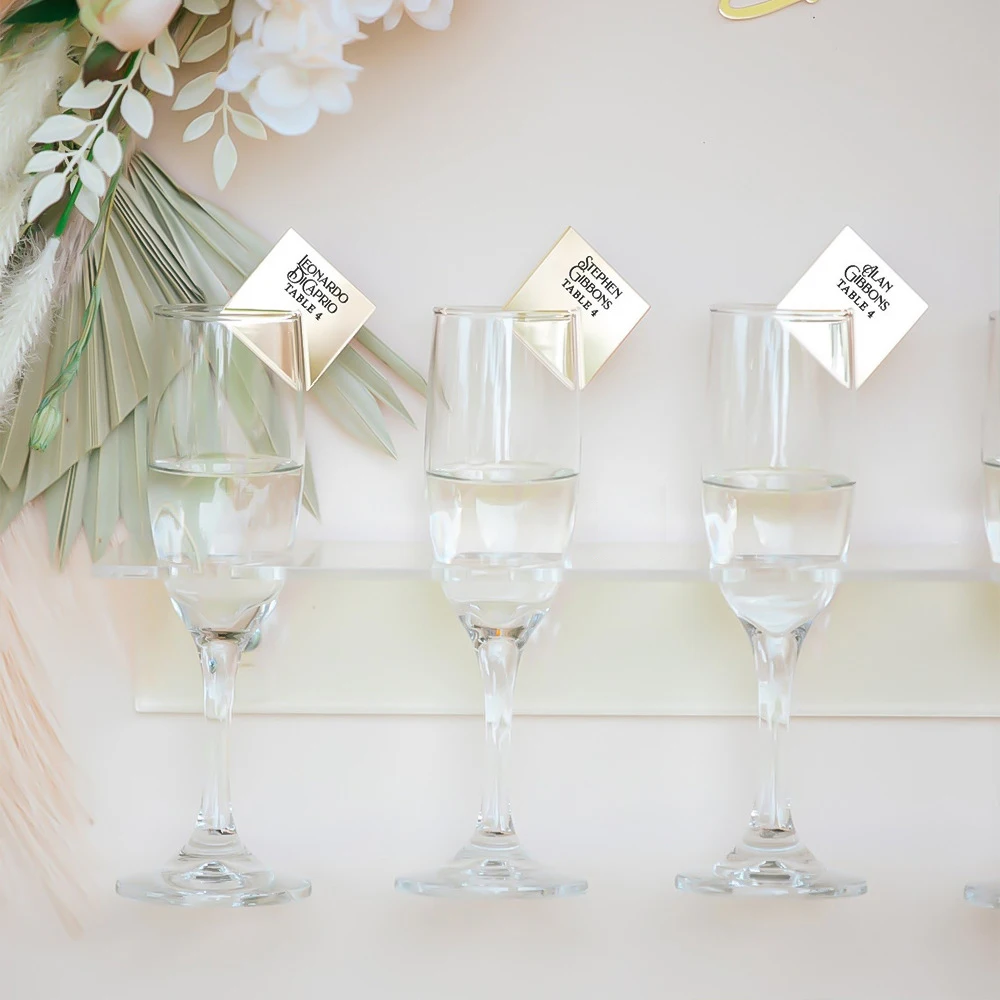Luxury Wedding Custom Champagne Wall Glass Holder Acrylic Prosecco Wall Mounted Acrylic Champagne Display Rack Stand Wall