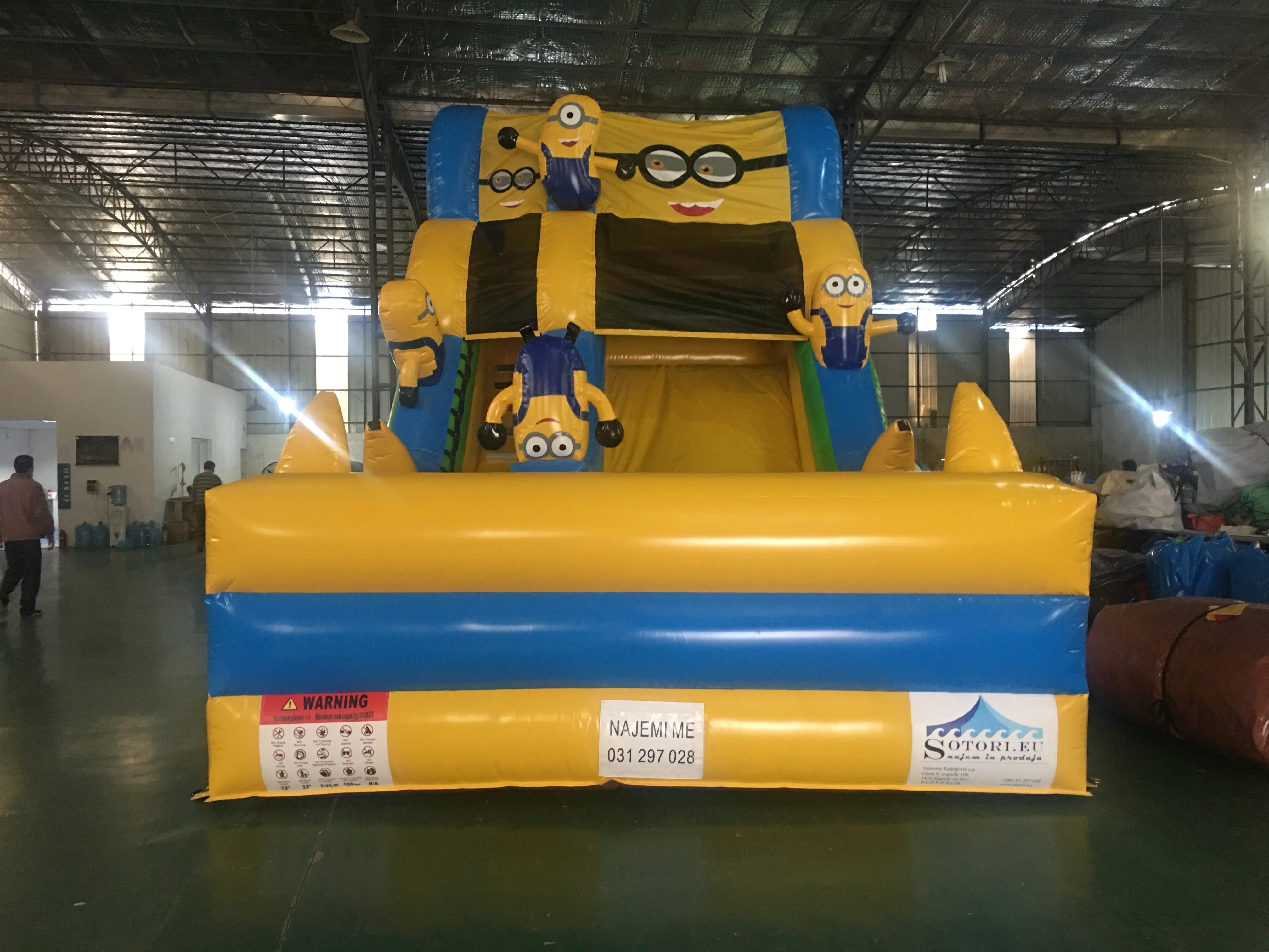 The Latest Cartoon Yellow Inflatable Slide