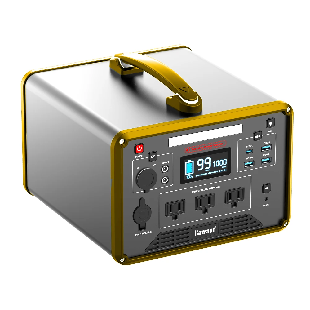 Factory Power station 1000 watt Inverter generator with 110V 220V AC Solar Lithium Battery