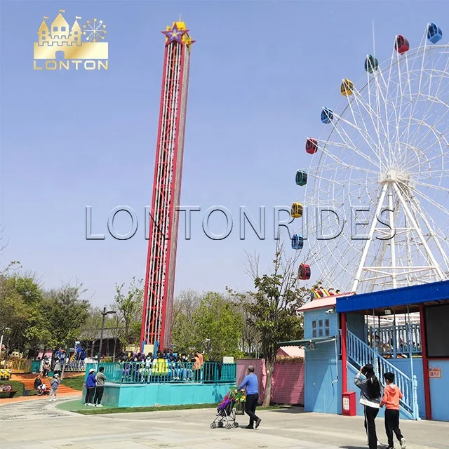 Factory Price Free Fall Sky Rotating Drop Tower Rides For Sale