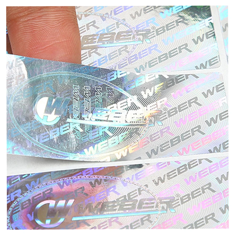 High quality self adhesive watermark hologram overlay hot stamping euro foil sticker