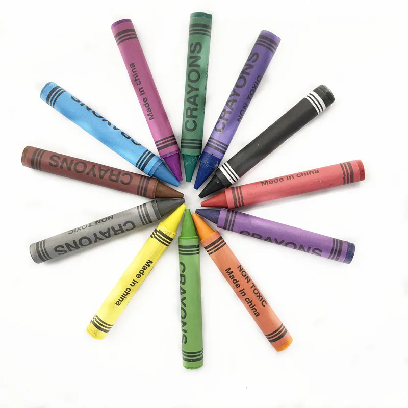 Top 1 Selling 12 Color 1.4 cm Diameter Jumbo Wax Crayons With Custom Logo Pack Crayons for Children