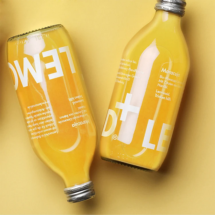 French square 280ml 500ml high quality clear glass beverage fruit wine bottle milk tea drink glass bottle for juice