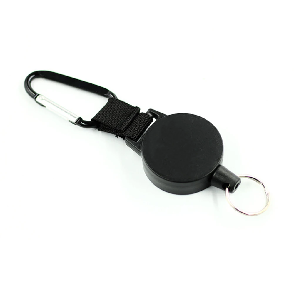 Retractable Keychains Ring Set Retractable Badges Reel Clip with Steel Wire Cord Up to 25