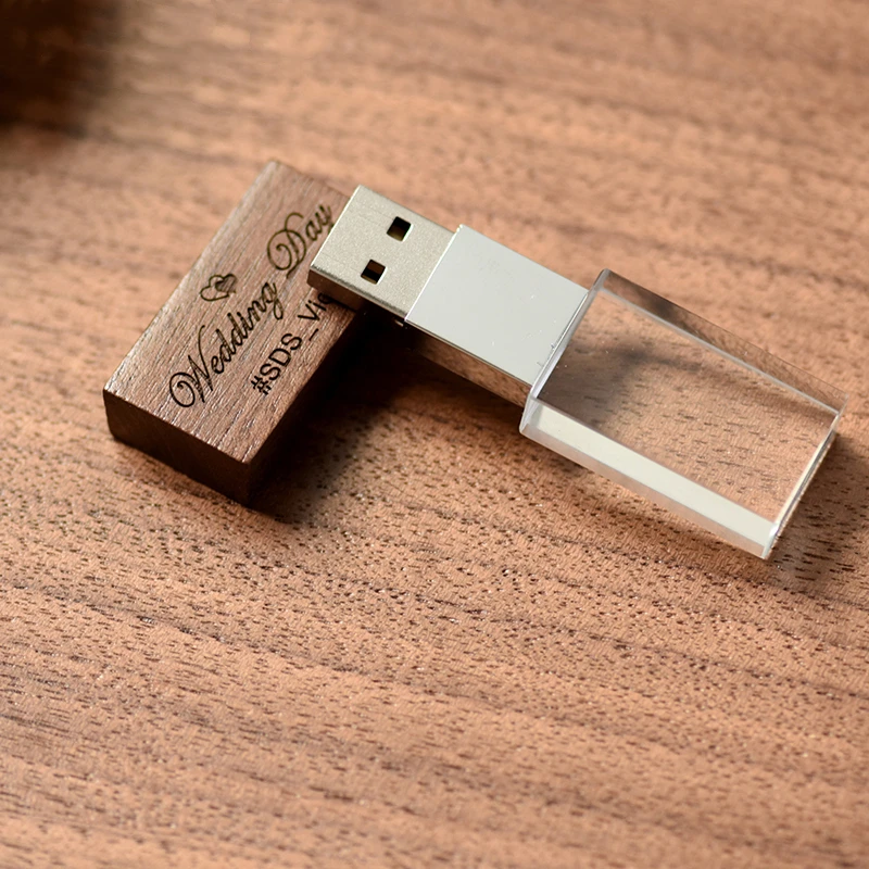Wholesale Bulk Laser Engravable 4GB 8GB 16GB 32GB Mini Wooden usb pendrive Wood case USB stick U Disk Wood Box USB Flash Drives